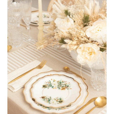 40 pz coordinato NATALE NEW LIBERTY NOEL piatti bicchieri tovaglioli addobbo tavola