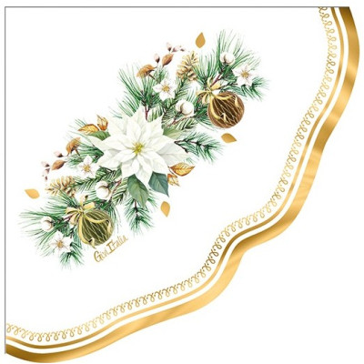 40 pz coordinato NATALE NEW LIBERTY NOEL piatti bicchieri tovaglioli addobbo tavola