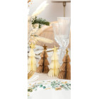 Set 2 ALBERI in carta VERDONE con profilo ORO altezza 20 e 25 cm - addobbo tavolo, casa