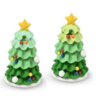 2 ALBERO di NATALE in ZUCCHERO decorazione natalizia torte, panettoni e dolci