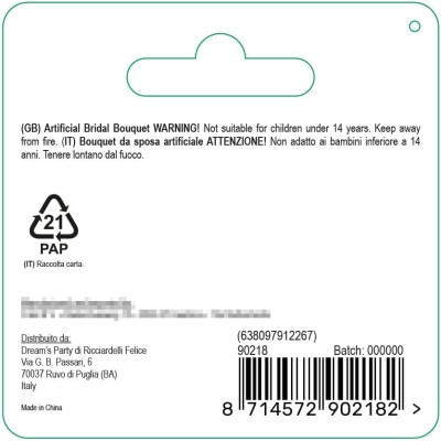 BOUQUET FIORI SPOSA MANICO sexy FALLO pene scherzi addio al nubilato, matrimonio