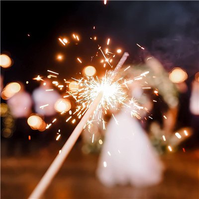 120 SCINTILLE 28cm stelline bastoncino luminoso fontanine matrimonio capodanno