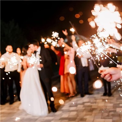 120 SCINTILLE 28cm stelline bastoncino luminoso fontanine matrimonio capodanno