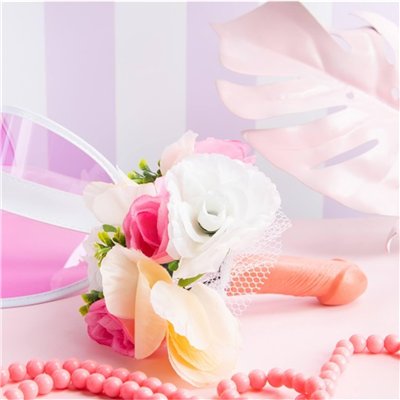 BOUQUET FIORI SPOSA MANICO sexy FALLO pene scherzi addio al nubilato, matrimonio