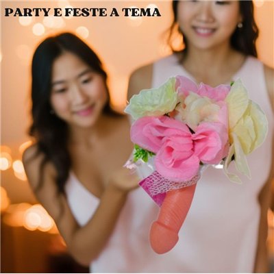 BOUQUET FIORI SPOSA MANICO sexy FALLO pene scherzi addio al nubilato, matrimonio