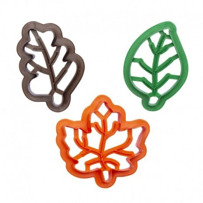 Set 3 Tagliapasta a forma di Foglia Autunnali - per biscotti, torte e dolci