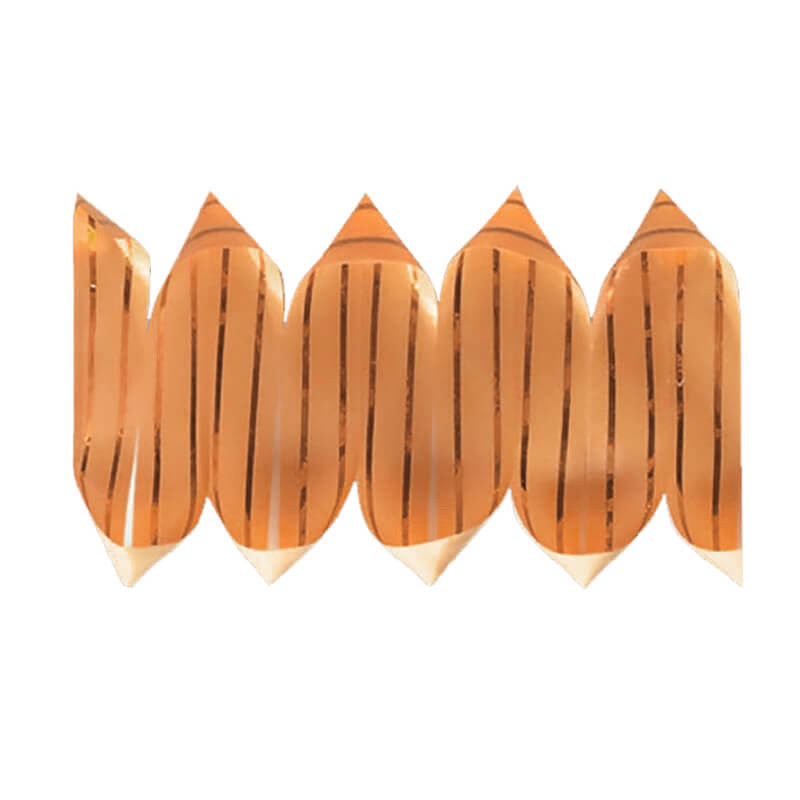 Nastro per torte GIROTORTA da Pasticceria - Arancio chiaro con filo oro - 10 metri