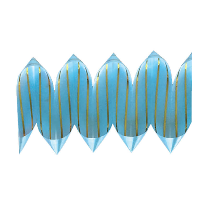 Nastro per torte GIROTORTA da Pasticceria - AZZURRO con filo oro - 1 metro