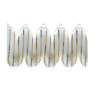 Nastro per torte GIROTORTA da Pasticceria - BIANCO con filo oro - 1 metro