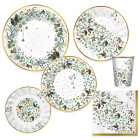 Coordinato tavola Natale WHITE CHRISTMAS sottopiatti piatti bicchieri tovaglioli