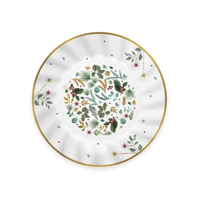 Coordinato tavola Natale WHITE CHRISTMAS sottopiatti piatti bicchieri tovaglioli