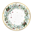 Coordinato tavola Natale WHITE CHRISTMAS sottopiatti piatti bicchieri tovaglioli
