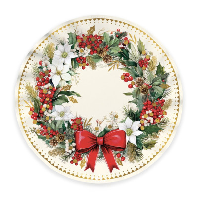 Coordinato tavola Natale VINTAGE CHRISTMAS sottopiatti piatti bicchieri tovaglioli