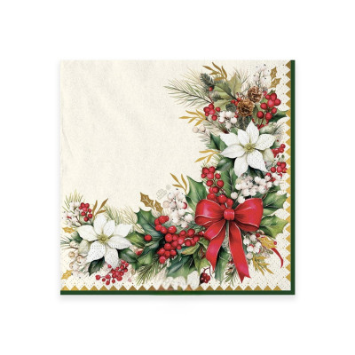 Coordinato tavola Natale VINTAGE CHRISTMAS sottopiatti piatti bicchieri tovaglioli