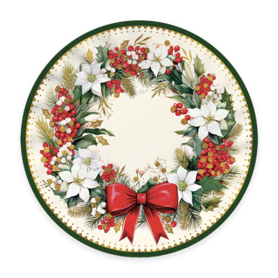 Coordinato tavola Natale VINTAGE CHRISTMAS sottopiatti piatti bicchieri tovaglioli