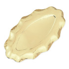 2x VASSOI piatti ovali in carta- ORO lucido - 36x20cm - vassoio centrotavola