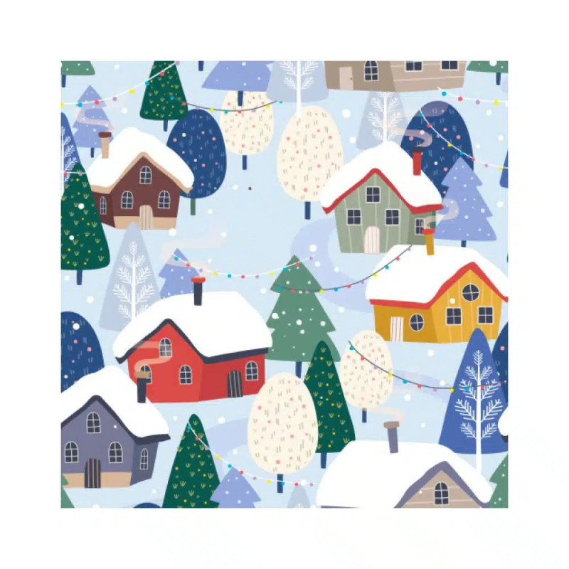 Scatola per dolci in cartoncino per alimenti - Decori casette natale -17,5x8,5cm