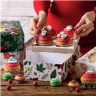Scatola per dolci in cartoncino per alimenti - Decori casette natale -17,5x8,5cm