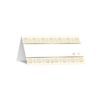6x Segnaposti Cavaliere Royal Ivory Gold in cartoncino Bianco e ORO - 8x4cm