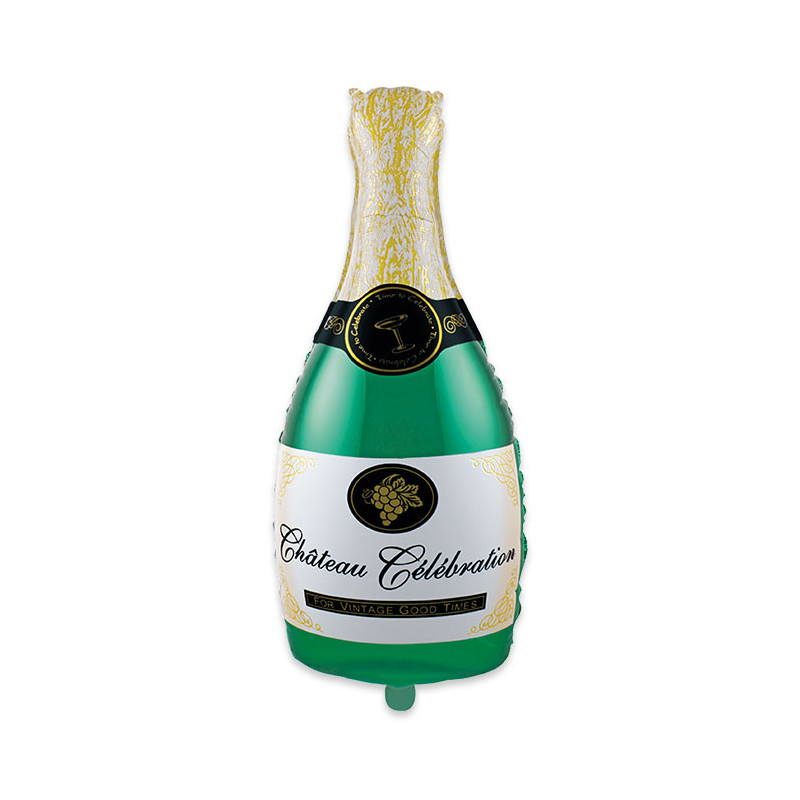 Pallone a forma di BOTTIGLIA CHAMPAGNE spumante per feste capodanno - 51x100cm