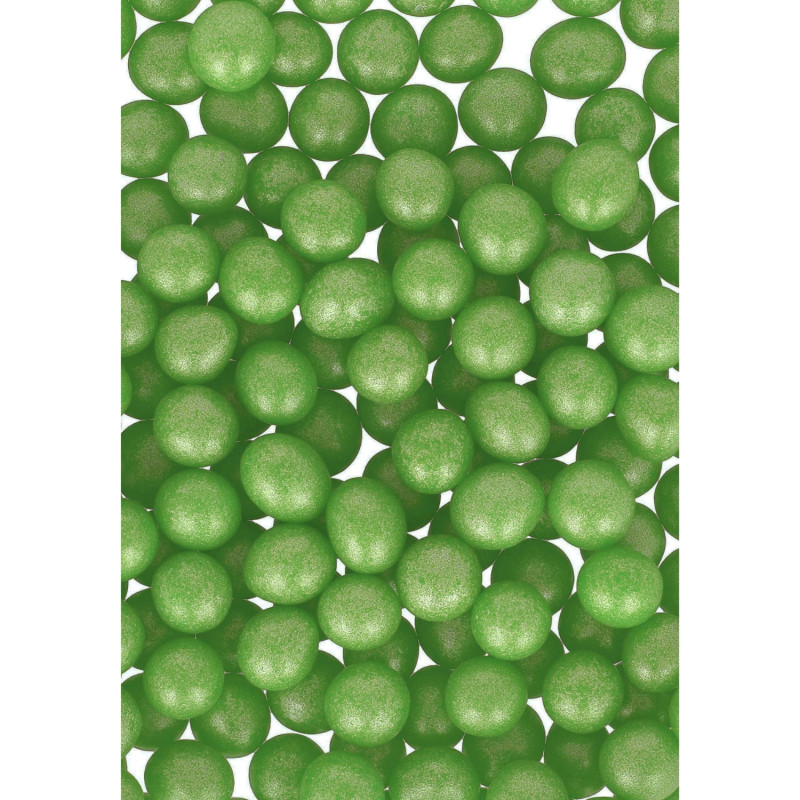 Perline VERDE Chiaro in ZUCCHERO 60g - perle sferiche ideale per decori torte