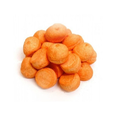 Marshmallow 900 gr PALLE DA GOLF ARANCIO soffici, con una copertura di zucchero brillante
