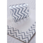 Set 44 pz Coordinato - CHEVRON SILVER - piatti, bicchieri, tovaglioli  addobbo decoro tavola