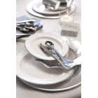 Set 44 pz Coordinato - RIGO ARGENTO - piatti, bicchieri, tovaglioli  addobbo decoro tavola