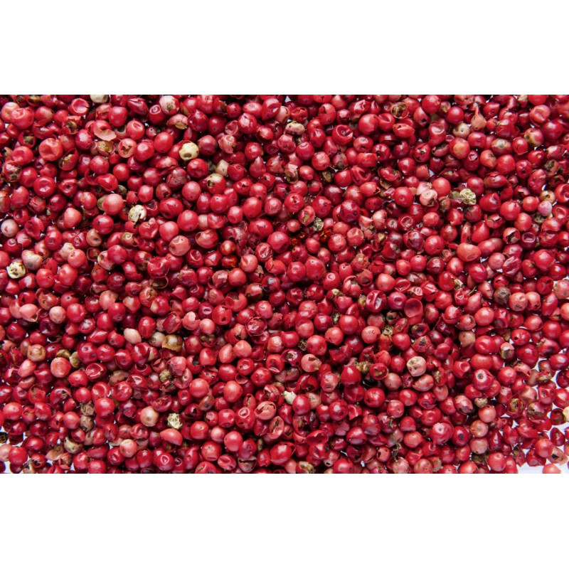 Pepe Rosa Brasiliano Disidratato, Grani Interi, Confezione da 1 kg, Spezia Aromatica per Cucina Gourmet