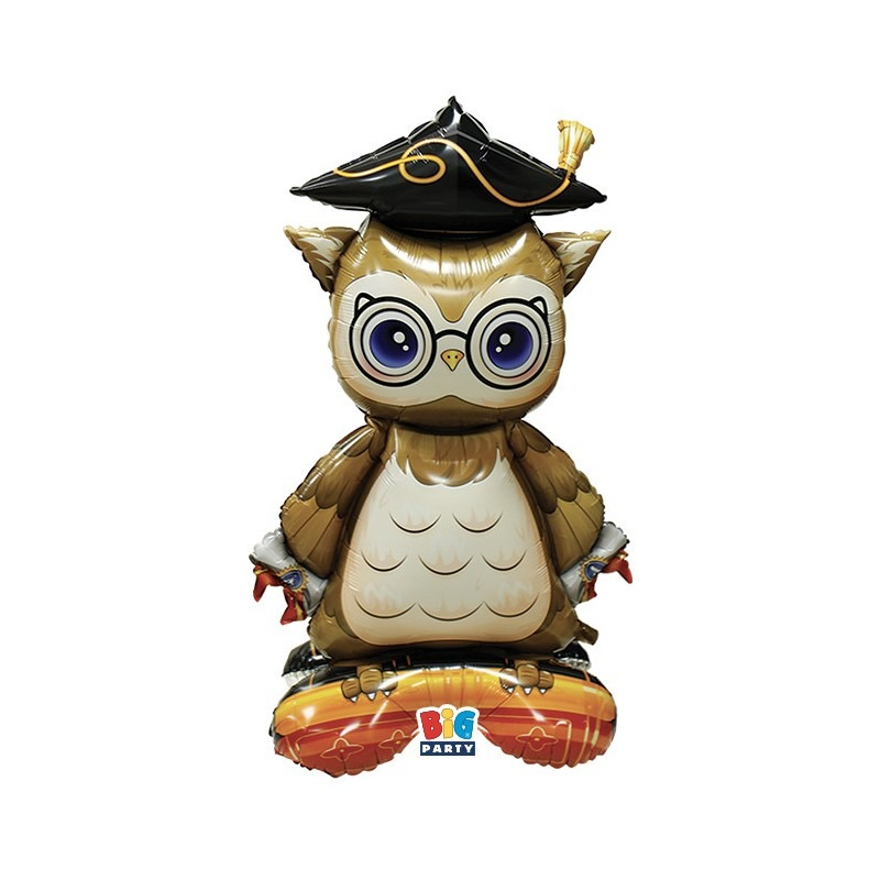 Pallone a forma GUFETTO LAUREA 3D con base per rimanere in piedi - 70X116X40 cm