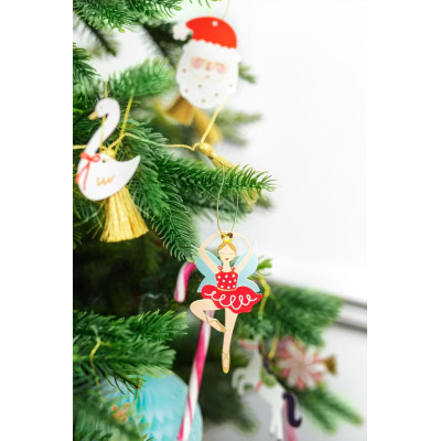 12 etichette regalo Schiaccianoci, in carta mix + filo dorato