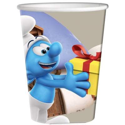 Coordinato tavola PUFFI feste bambini piatti bicchieri tovaglioli tovaglia - 37pezzi