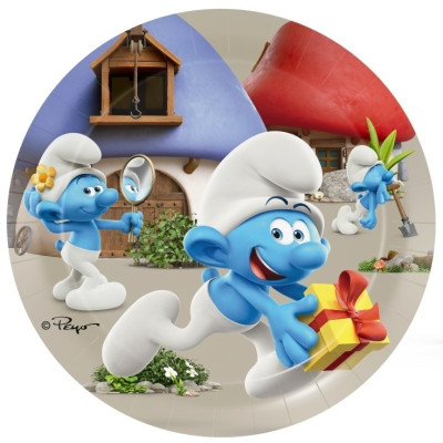 Coordinato tavola PUFFI feste bambini piatti bicchieri tovaglioli - 36pezzi