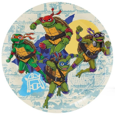 Coordinato tavola festa party Turtles Tartarughe Ninja - Piatti, bicchieri, tovaglioli, tovaglia