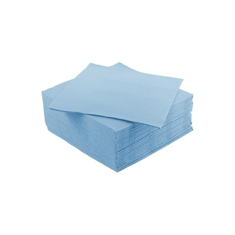 50 Tovaglioli di Carta CELESTE - 25x25cm - Ecolor soft touch - tovagliolino dolce