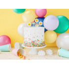 Set 5 Candele Margherite e Arcobaleno - candelina in cera per torte e dolci