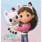 33pz -Coordinato tavola festa GABBY'S DOLLHOUSE - piatti, bicchieri, tovaglioli, tovaglia - 6 ospiti