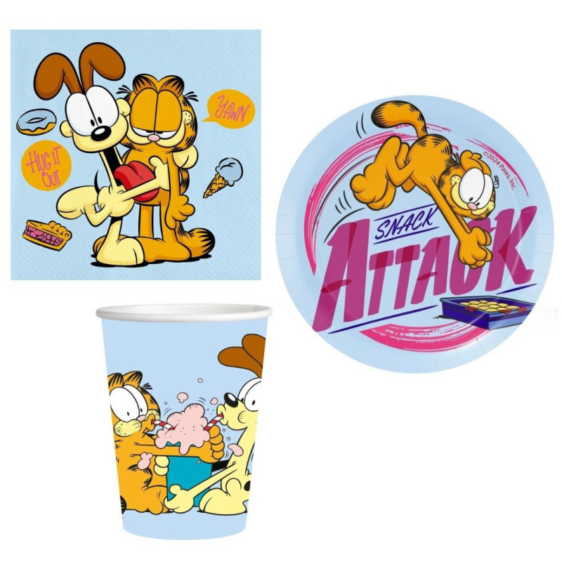 Coordinato GARFIELD - feste party piatti bicchieri tovaglioli