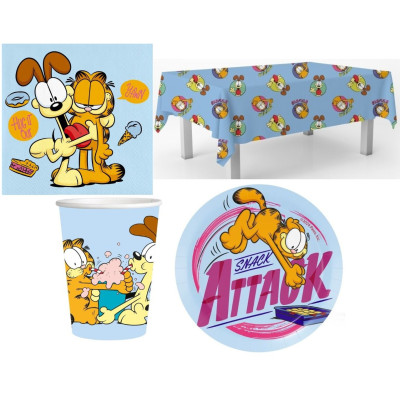 Coordinato GARFIELD - feste party piatti bicchieri tovaglioli tovaglia