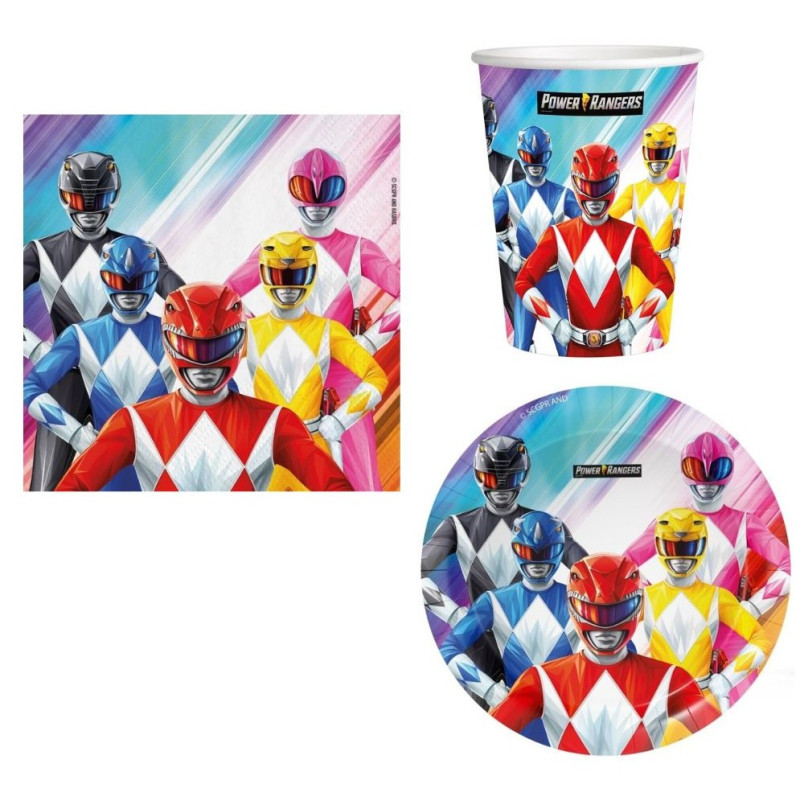 Coordinato POWER RANGERS - feste party piatti bicchieri tovaglioli