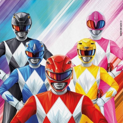 Coordinato POWER RANGERS - feste party piatti bicchieri tovaglioli tovaglia