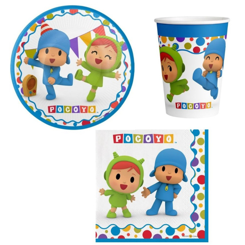 Coordinato POCOYO - feste party piatti bicchieri tovaglioli