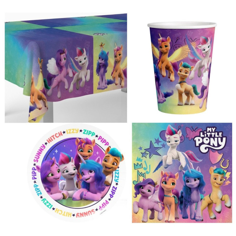 Coordinato LITTLE PONY - feste party piatti bicchieri tovaglioli tovaglia