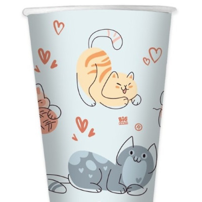 Coordinato Festa GATTO gattini - addobbo tavolo piatti, bicchieri, tovaglioli