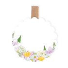 6 SEGNAPOSTO Fiori con mollettina  - idelale per decoro tavola feste