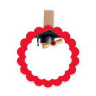 6 SEGNAPOSTO Laurea con mollettina  - ideale per decoro tavola feste