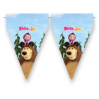 FESTONE bandierine Masha e Orso - 3mt - in carta