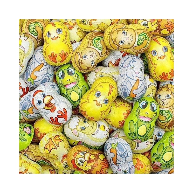1 kg Cioccolatini al latte tenerotti Pasqua assortiti ripieno crema latte