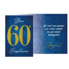 Biglietto d'auguri augurale compleanno 60 anni LUI - completo di busta
