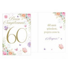 Biglietto d'auguri augurale compleanno 60 anni LEI - completo di busta